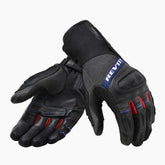 Guanti Sand 4 H2O, guanti moto impermeabili con tecnologia hydratex|Z-liner. Colore Nero-Rosso. By REV'IT!.
